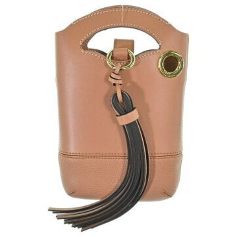 Chloe Marcie satchel bag nut brown pebbled calfskin leather
